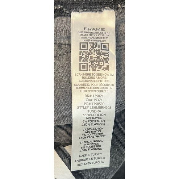 FRAME Denim Le Super High Mini Boot Released Hem, Black, Size 27 - Picture 12 of 12